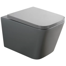 Унитаз подвесной Mixxus Premium QUADRO-0305-R GRAY 510x350x345mm система смыва RIMLESS
