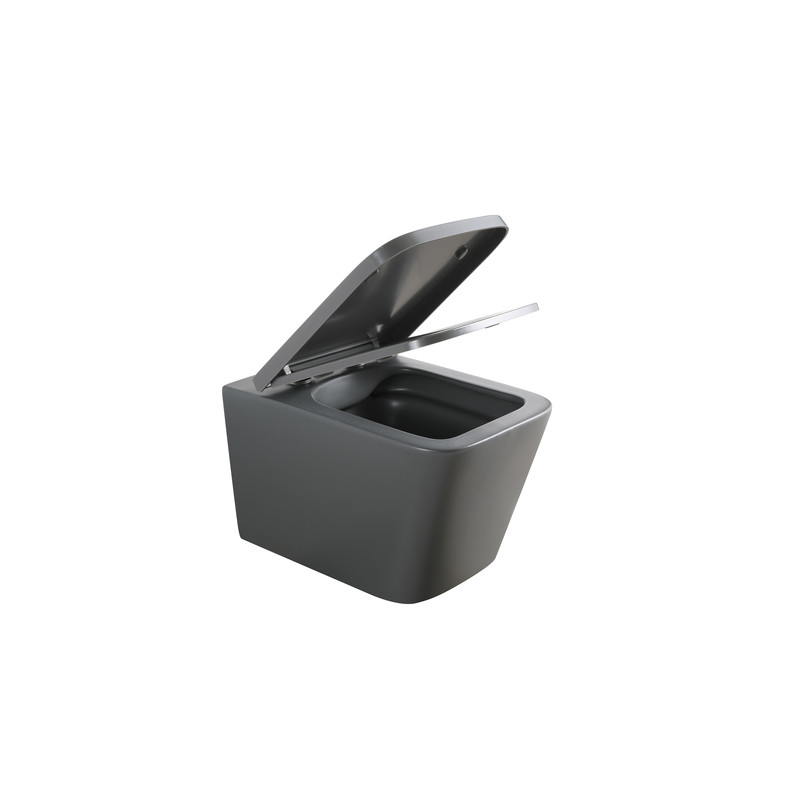 Унитаз подвесной Mixxus Premium QUADRO-0305-R GRAY 510x350x345mm система смыва RIMLESS