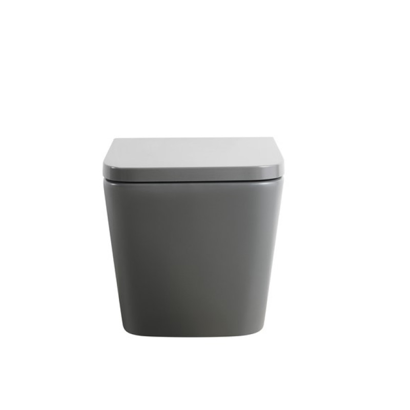 Унитаз подвесной Mixxus Premium QUADRO-0305-R GRAY 510x350x345mm система смыва RIMLESS