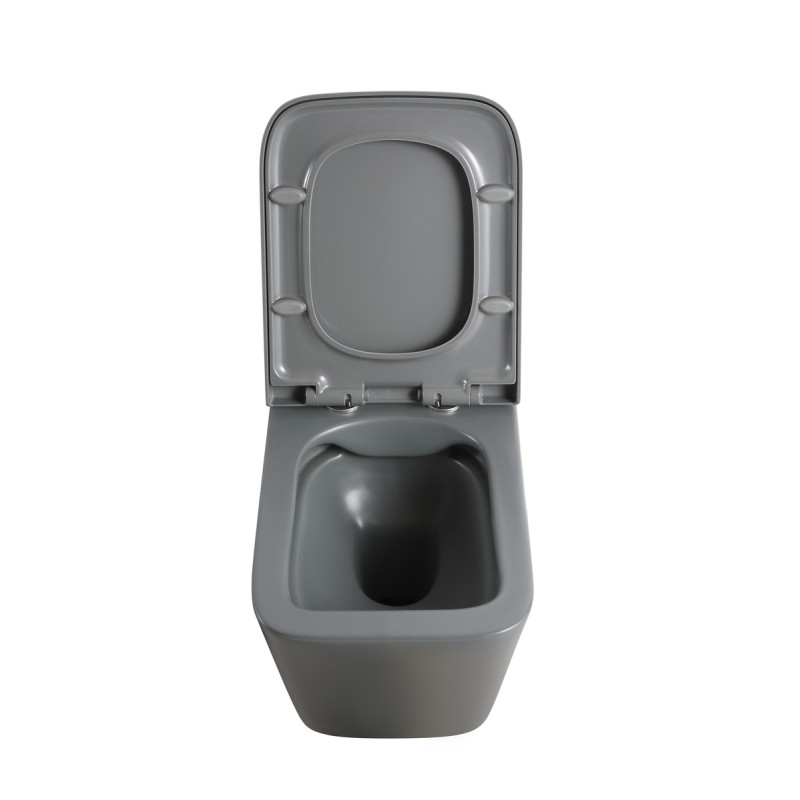 Унитаз подвесной Mixxus Premium QUADRO-0305-R GRAY 510x350x345mm система смыва RIMLESS