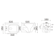 Унитаз подвесной Mixxus Premium QUADRO-0305-R GRAY 510x350x345mm система смыва RIMLESS