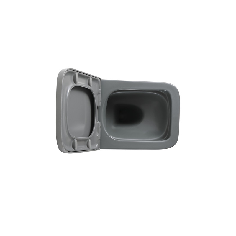 Унитаз подвесной Mixxus Premium QUADRO-0305-R GRAY 510x350x345mm система смыва RIMLESS