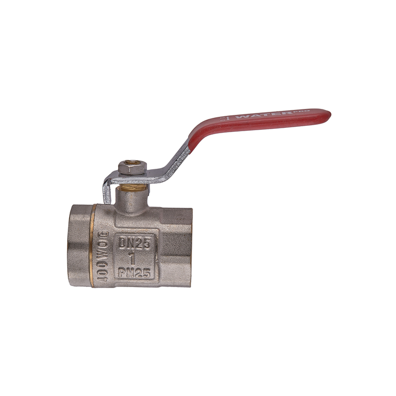 Кран шаровой ГГР Waterpro WP602-25FFL - 1" FFL ручка "рычаг" красная