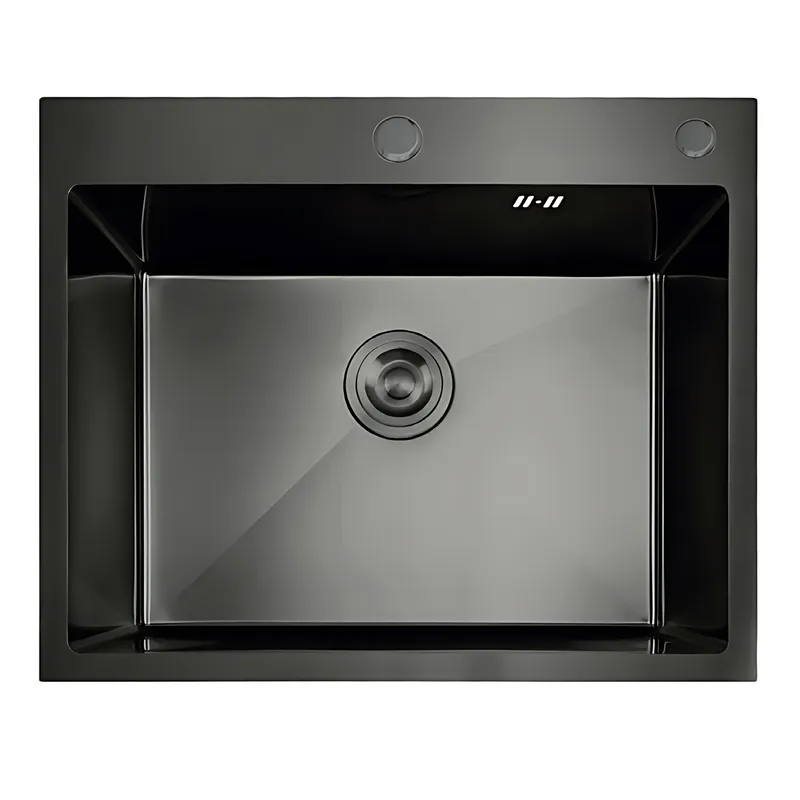 Мойка из нержавеющей стали MIXXUS MH5843 DECOR NANO-BLACK (3.0/0.8) цвет графит