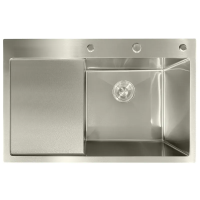 Мойка из нержавеющей стали MIXXUS MH7849R NANO-SILVER (3.0/0.8) цвет нержавейка