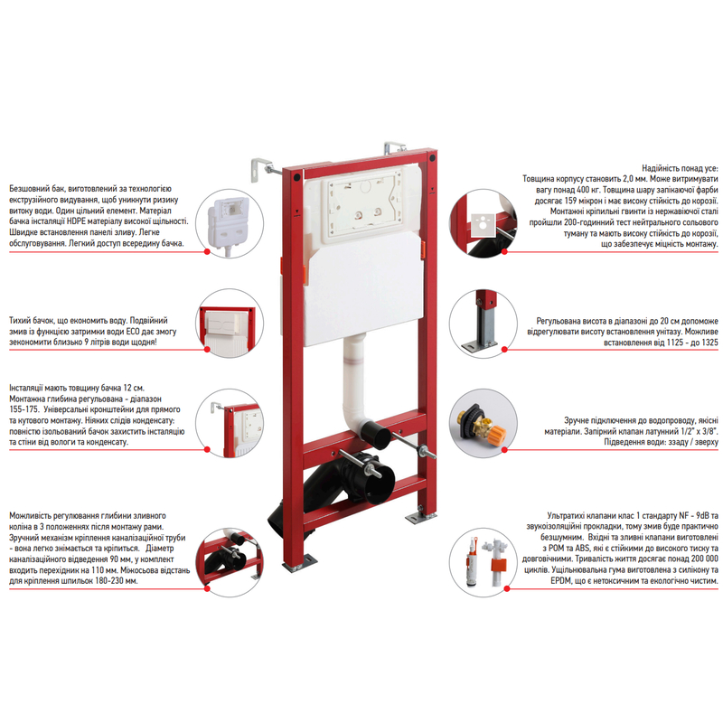 Комплект унитаз с инсталляцией для унитаза Mixxus Premium BEVEL-SET-2101 BLACK система смыва TORNAD
