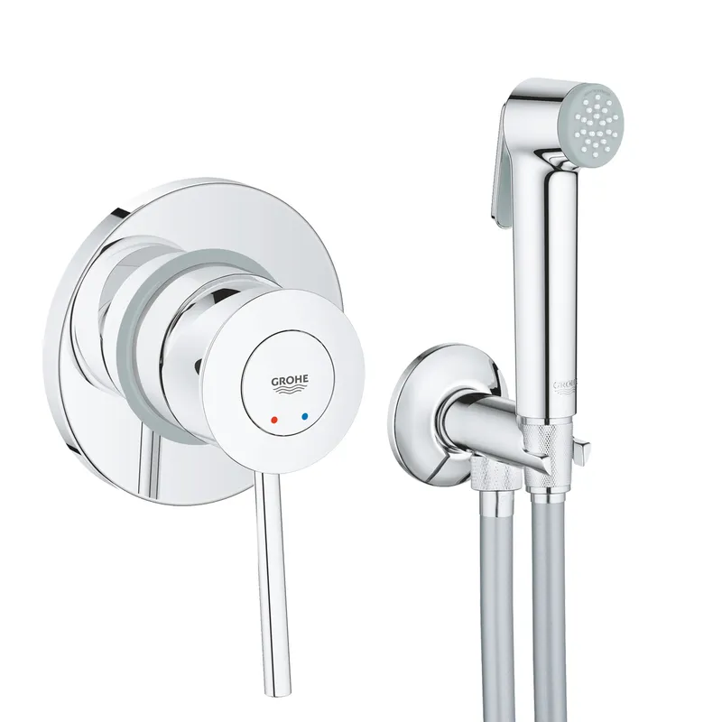 Набор 2 в 1 для туалета Grohe BauClassic (к-кт гиг.душа, смеситель прих.монтажа)