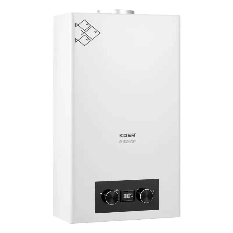 Газовая колонка Koer KWH.G0110 WHITE дымоходная 10 л/мин, цвет белый