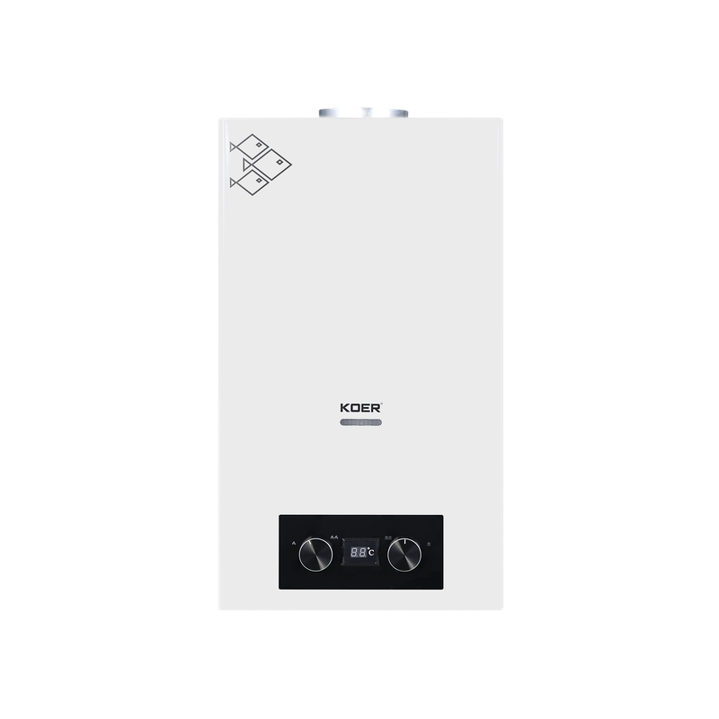 Газовая колонка Koer KWH.G0110 WHITE дымоходная 10 л/мин, цвет белый
