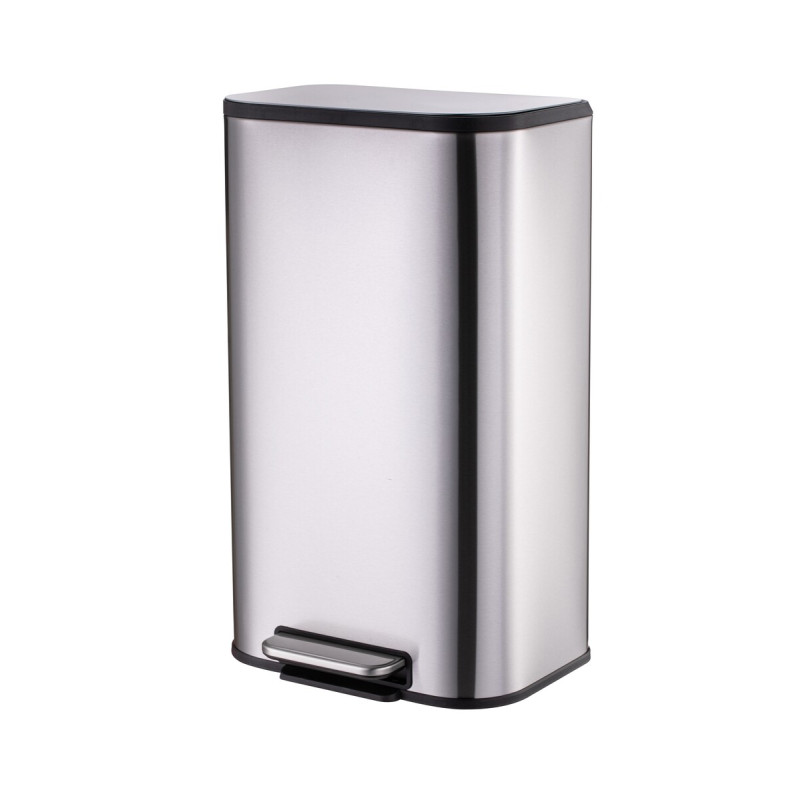 Мусорное ведро с плавным закрытием прямоугольное Mixxus Cubic-TC0112 SS Color 12л цвет нержавейка (