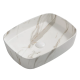 Раковина накладная Mixxus Premium BEVEL-0102 MARBLE 495х370х135mm