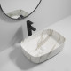 Раковина накладная Mixxus Premium BEVEL-0102 MARBLE 495х370х135mm