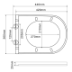 Унитаз подвесной Mixxus Premium ELLIPSE-0309-T1 GRAY 530x360x350mm система смыва TORNADO 1.0 (MP665