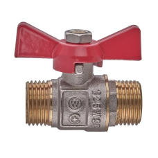 Кран шаровой ШШБ Waterpro WP608-15MMW - 1/2" MMW ручка "бабочка" красная