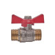 Кран шаровой ШШБ Waterpro WP608-15MMW - 1/2" MMW ручка "бабочка" красная
