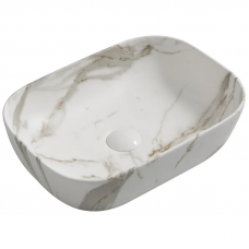 Раковина накладна MIXXUS PREMIUM DIVERSE-0114 MARBLE 455х325х135мм