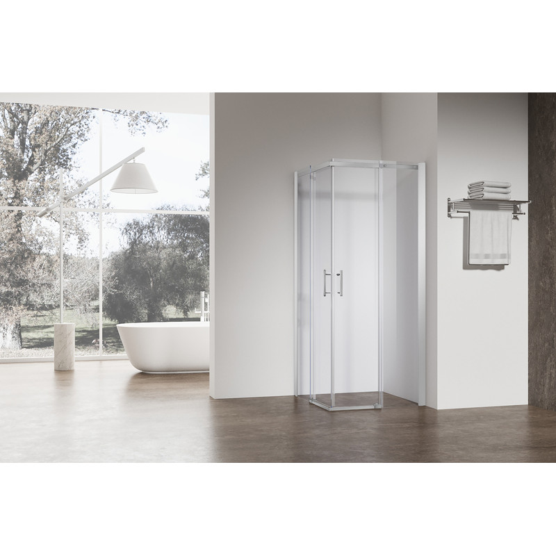 Душевая кабина без поддона Koer SR SC03-90x90x200-TR-01 прозрачное стекло Easy Clean 6мм, хром (KR5