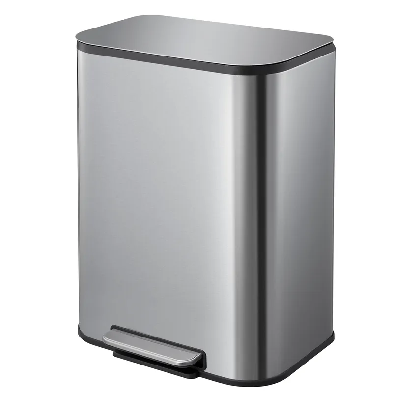 Мусорное ведро с плавным закрытием прямоугольное Mixxus Cubic-TC0105 SS Color 5л цвет нержавейка (M
