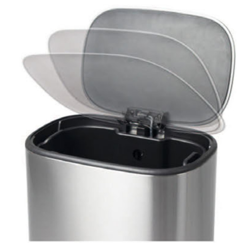 Мусорное ведро с плавным закрытием прямоугольное Mixxus Cubic-TC0105 SS Color 5л цвет нержавейка (M