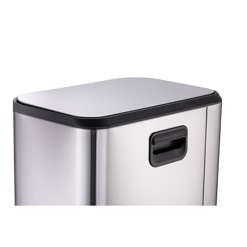 Мусорное ведро с плавным закрытием прямоугольное Mixxus Cubic-TC0105 SS Color 5л цвет нержавейка (M