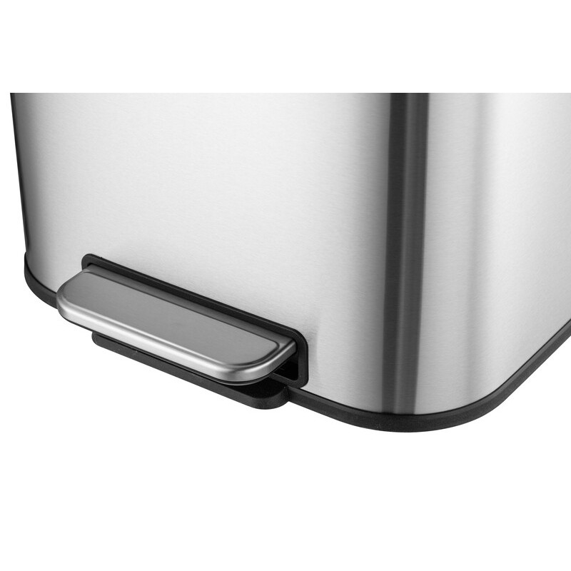 Мусорное ведро с плавным закрытием прямоугольное Mixxus Cubic-TC0105 SS Color 5л цвет нержавейка (M