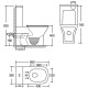 Унитаз-компакт Mixxus STYLE-0404-T3 650x350x830mm система смыва TORNADO 3.0