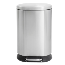 Мусорное ведро с плавным закрытием овальное Mixxus Premium Strong-TC0120 SS Color 20л цвет нержавей