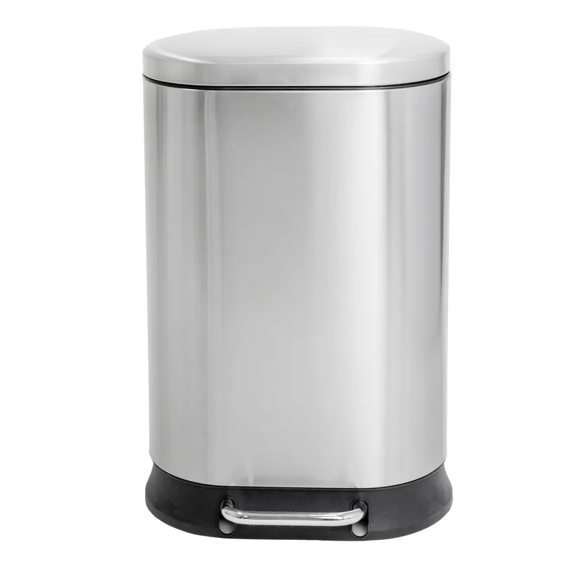 Мусорное ведро с плавным закрытием овальное Mixxus Premium Strong-TC0120 SS Color 20л цвет нержавей