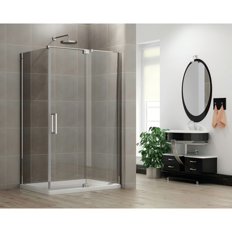 Душевая кабина без поддона Koer SR SC02-100x80x200-TR-01 прозрачное стекло Easy Clean 8мм, хром (KR