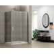 Душевая кабина без поддона Koer SR SC02-100x80x200-TR-01 прозрачное стекло Easy Clean 8мм, хром (KR