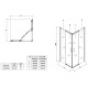 Душевая кабина без поддона Koer SR SC03-100x100x200-TR-01 прозрачное стекло Easy Clean 6мм, хром (K