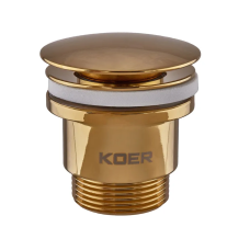 Донный клапан для раковины универсальный (с/без перелива) Koer PW-01-12 автоматический (Click-Clack