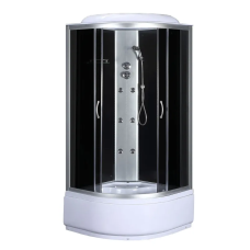 Душова кабіна з гідромасажем Mixxus STRONG SBH01-90x90x215-GR SATIN з високим піддоном
