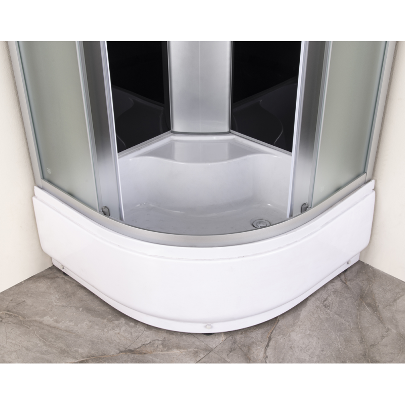 Бокс душевой с гидромассажем Mixxus STRONG SBH01-90x90x215-GR SATIN с высоким поддоном