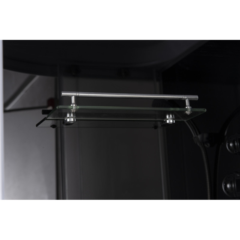 Бокс душевой с гидромассажем Mixxus STRONG SBH01-90x90x215-GR SATIN с высоким поддоном