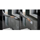 Панель смыва Koer KT-0605-03 220x140x12mm пластиковая, кнопка круглая