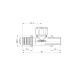 Тройник переходный с ВР Koer KA.T20-06F-20 - 20(2.8mm) x 1/2"F x 20(2.8mm)