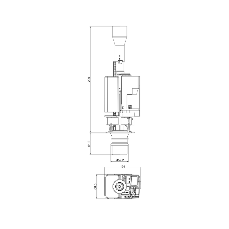 Арматура спускная Koer KT-1201 для установки KT-0407