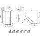 Душевая кабина без поддона Koer SR SC06-100x100x200-TR-01 прозрачное стекло Easy Clean 8мм, хром (K