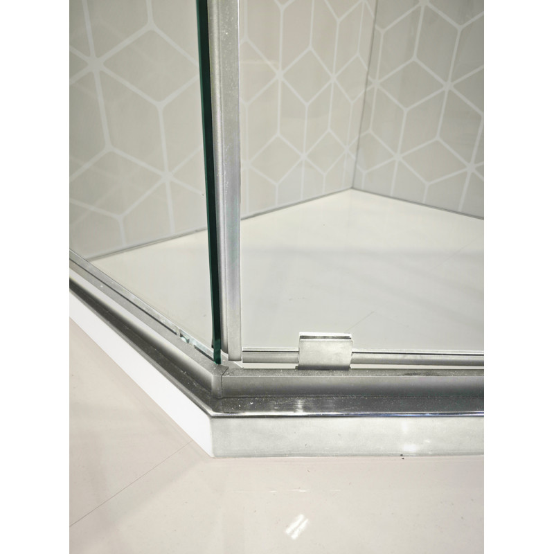 Душевая кабина без поддона Koer SR SC06-100x100x200-TR-01 прозрачное стекло Easy Clean 8мм, хром (K