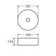 Раковина накладная Mixxus Premium TOPPER-0102 365х365х125mm