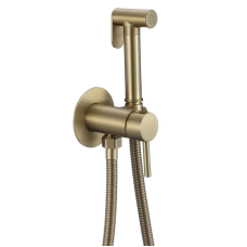 Смеситель для гигиенического душа Mixxus Premium Hans 002-A Inner Brushed Gold с лейкой (Матовое зо