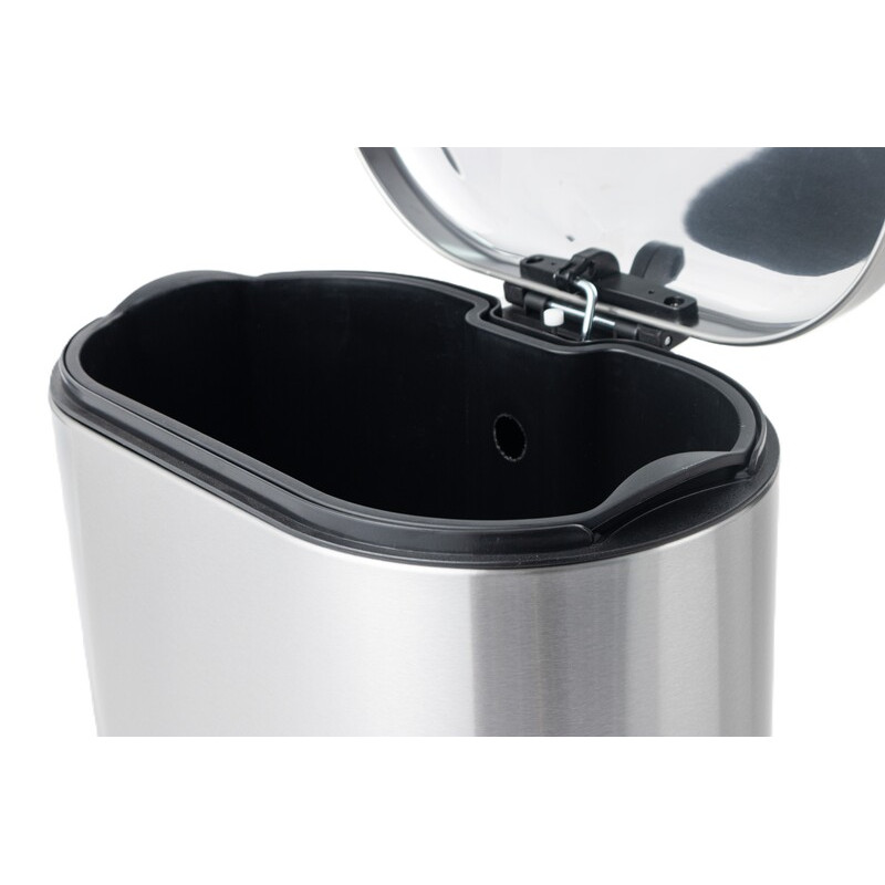 Мусорное ведро с плавным закрытием овальное Mixxus Premium Strong-TC0105 SS Color 5л цвет нержавейк