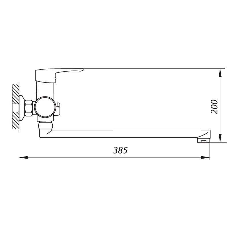 Смеситель для ванны Zerix FIV A439