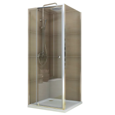 Душевая кабина без поддона Koer SR SC05-90x90x195-TR-01 прозрачное стекло Easy Clean 6мм, хром (KR5