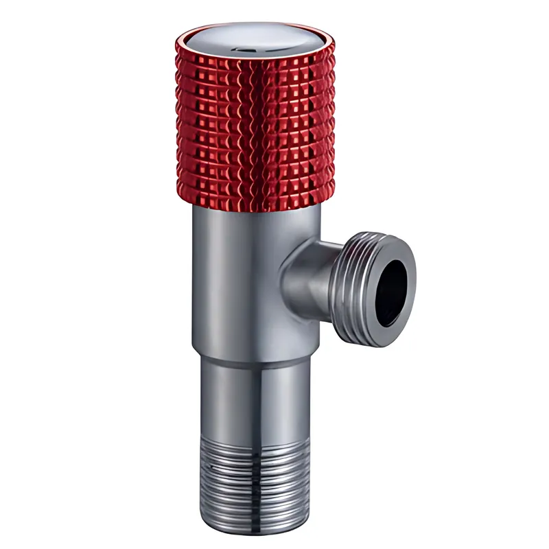 Кран для подключения сантехприборов Mixxus VAL-09-1/2x1/2 с нерж. стали SUS304 (красный)