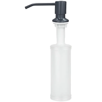 Дозатор для жидкого мыла врезной ZERIX DIS-01.SUS NANO-BLACK из нержавеющей стали SUS304 300 мл (ZX