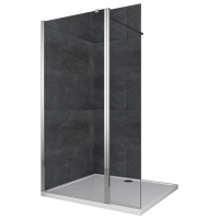 Душевая перегородка Koer SR SP03-120x200-TR-01 Walk-In прозрачное стекло Easy Clean 8мм, хром (KR53