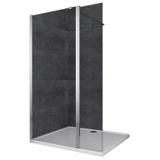 Душова перегородка Koer SR SP03-120x200-TR-01 Walk-In прозоре скло Easy Clean 8мм, хром (KR53