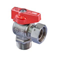 Кран кульовий кутовий Н/Г, ручка "метелик" червона Roho R116-075 -3/4"х3/4" ВЗ
